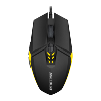 Проводная оптическая мышь JETACCESS OM-U58 черно-желтая (800/1200/2400/3200dpi, 6 кнопок, USB)